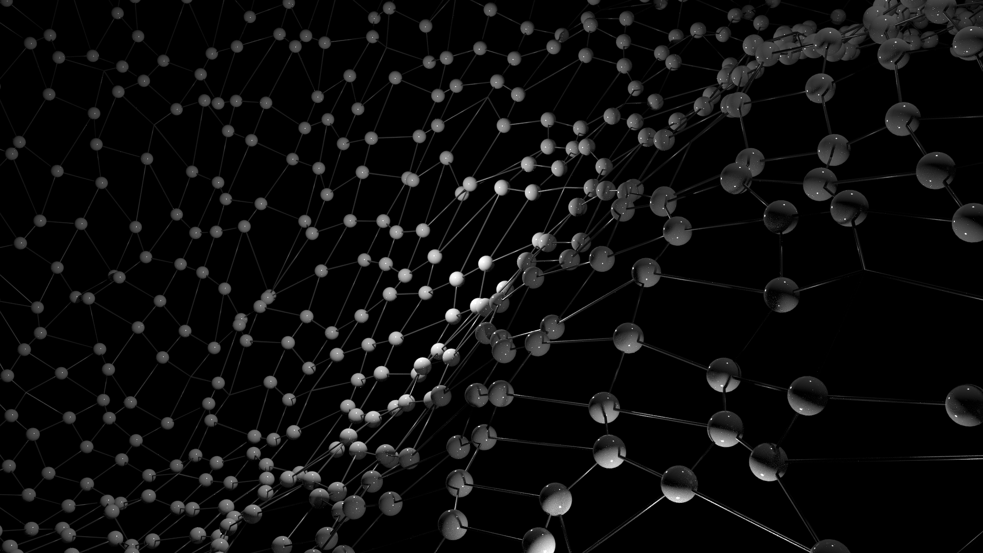 Rete di nodi digitali connessi, sfondo tecnologico